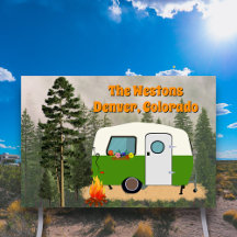 Placa Personalizada para Camping de Trailer de Via