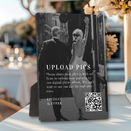 Placa PICS HAPPEN!QR Code Bold Wedding Photo Gallery
