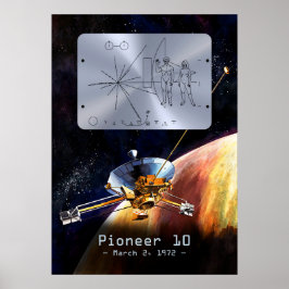 Placa Pioneer 10 - Poster