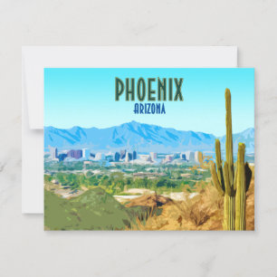 Placa plana de Arizona Phoenix, Cactus e Mountain