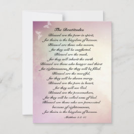 Placa plana de Bíblia Matthew 5:3-10 Beatitudes