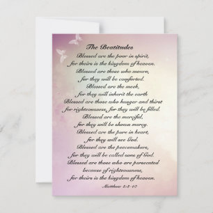Placa plana de Bíblia Matthew 5:3-10 Beatitudes