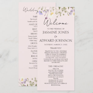 Placa plana de Casamento Floral de Flor Simples Mo