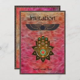 Placa plana de Convite de festas ameaçada do Egito