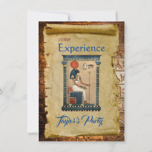 Placa plana de Convite de festas ameaçada do Egito