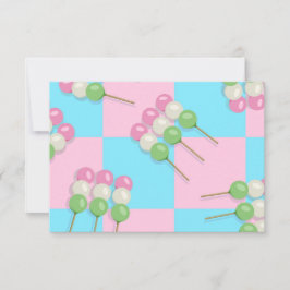 Placa plana de Dango, cor-de-rosa, com verificação