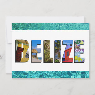 Placa Plana de Foto do Belize Tropical Beach Ocean