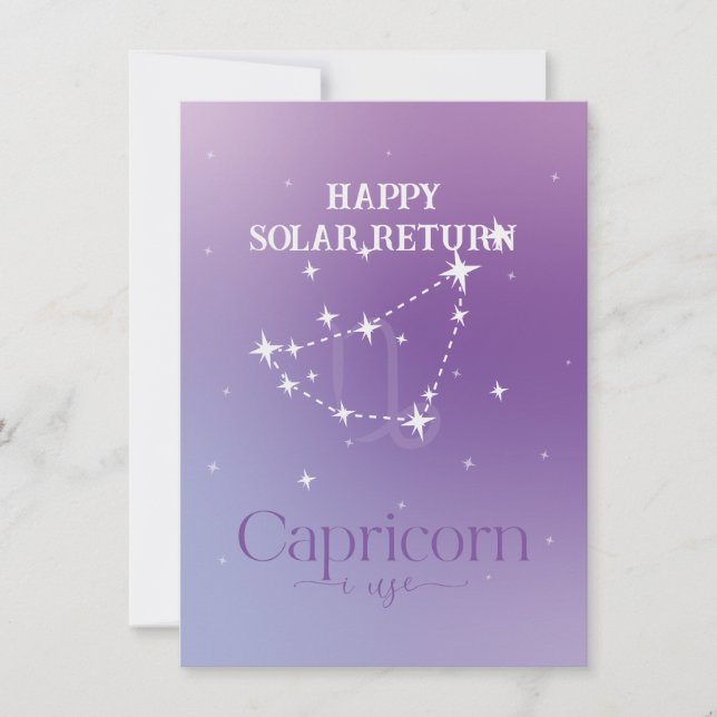 Placa plana de Lavanda de Capricórnio Zodiac (Frente)