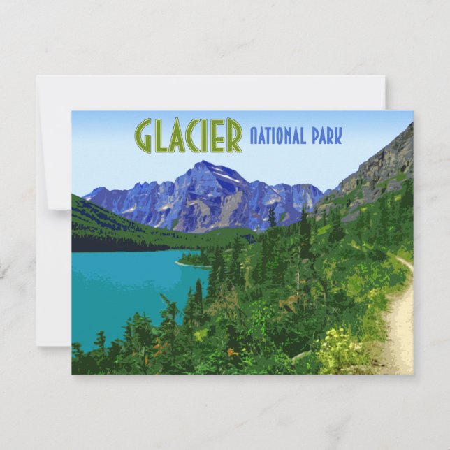 Placa Plana de Montana do Glacier National Park (Frente)