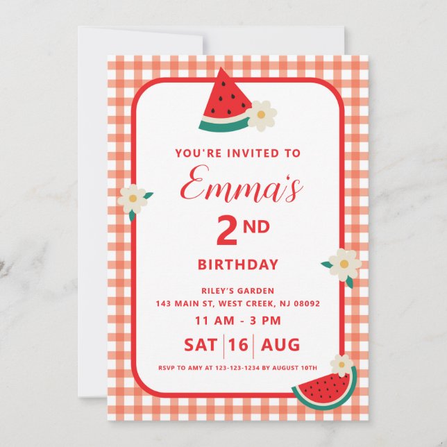 Placa plana de Xadrez de melancia (Frente)