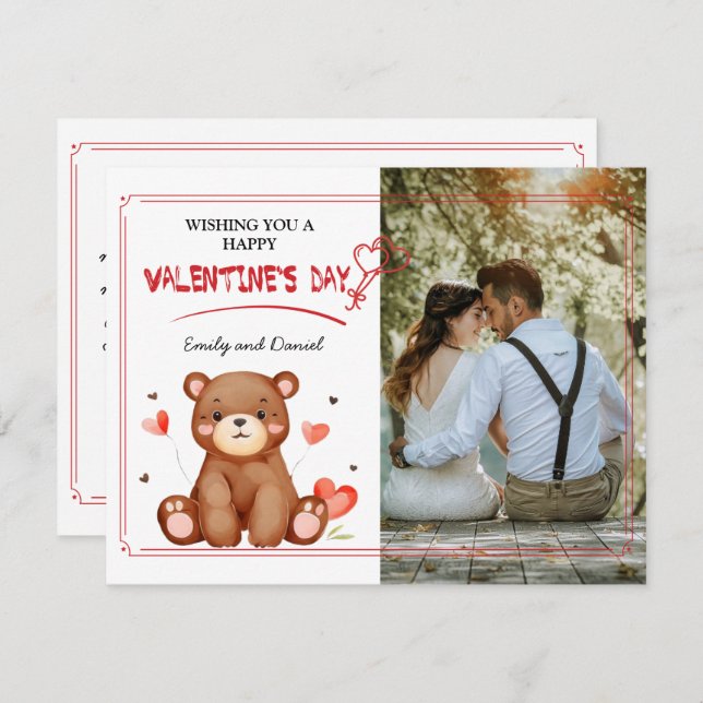 Placa plana do Dia de os namorados de fotografia d (Frente/Verso)