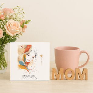 Placa plana do primeiro Dia de as mães auxiliar