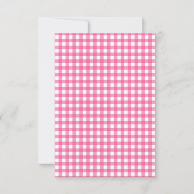 Placa plana Gingham rosa (Frente)