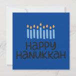 Placa plana "Happy Hanukkah" Moderna divertida<br><div class="desc">Belo blues e tipografia divertida nesta placa plana moderna de Chanucá com a mensagem de fundo "Peace, love & light" Dimensions: 5, 25" x 5, 25" Alta qualidade, cor de cheio, Impressão de impressão com sangramento de cheio em ambos os lados sem custo adicional O papel é fácil de escrever...</div>