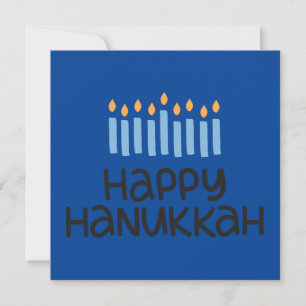 Placa plana "Happy Hanukkah" Moderna divertida