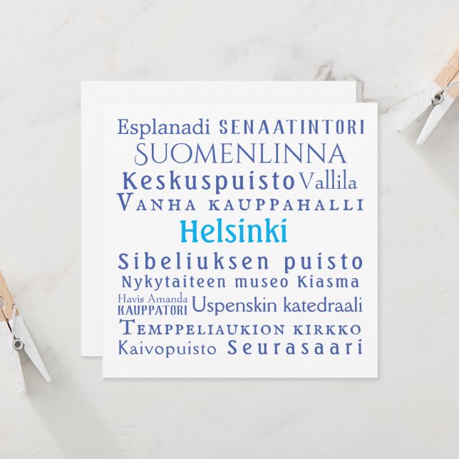 Placa plana Helsínquia Landmarks (Frente/Verso In Situ)