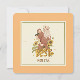 Placa plana "Mãe e filha em um belo boho"