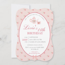 Placa plana para Rosas e pérolas do Tea Party