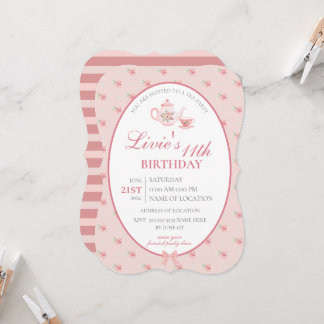 Placa plana para Rosas e pérolas do Tea Party