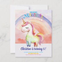 Placa plana Rainbow Unicorn