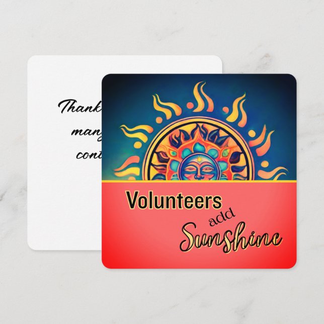 Placa Plana Volunteer Sunshine (Frente/Verso)