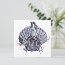 Placa Plano Quadrada de Colagem de Bruxas do Mar V