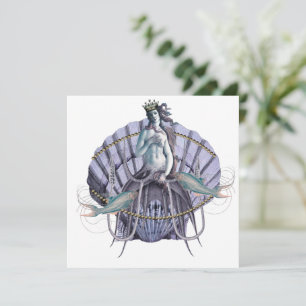 Placa Plano Quadrada de Colagem de Bruxas do Mar V