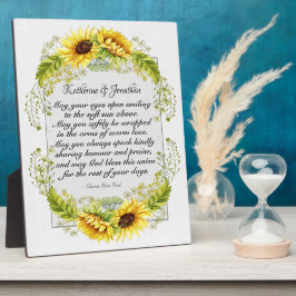 Placa Poem de Casamento