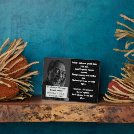 Placa Poema Cristão Pai Foto Memorial Funeral