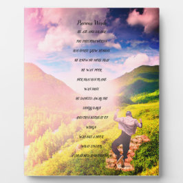 Placa Poema de 'Palavras Preciosos' de Emily Dickinson P