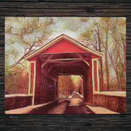 Placa Ponte coberta pela Red Ashland em Delaware