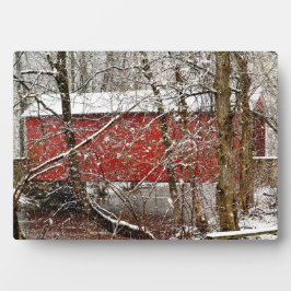 Placa Ponte Vermelha Snowy Ashland em Delaware