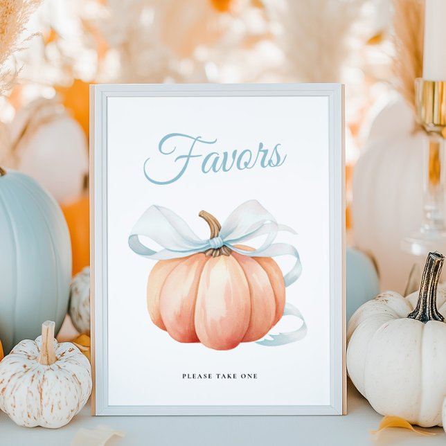 Placa Poster de Favoritos para Chá de Bebê Pumpkin (Criador carregado)