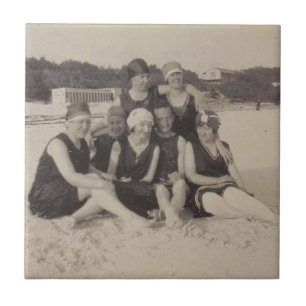 Placa Praia 1920 - Fotografia Vintage