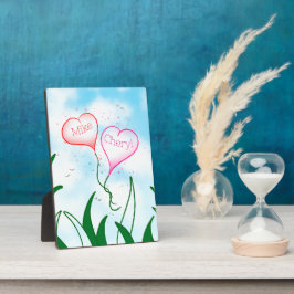 Placa Presente de Arte com Nomes Personalizados para Cas