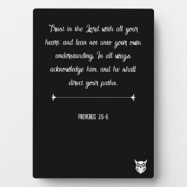 Placa Provérbios 3:5-6