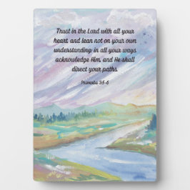 Placa Proverbs Trust no Lord Bíblia Verse Sign 5x7