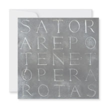 Placa Quadrada de Rotas do Sator