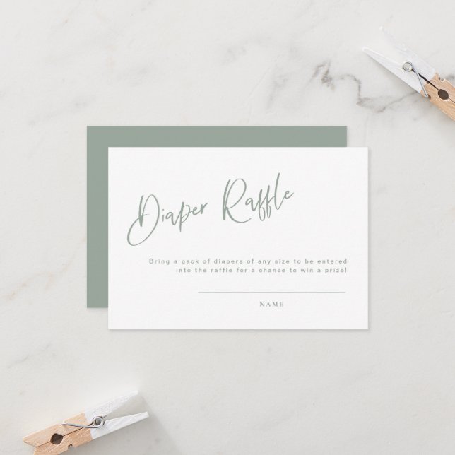 Placa Raffel de Fralda Azul/Verde da Chá de fralda (Frente/Verso In Situ)