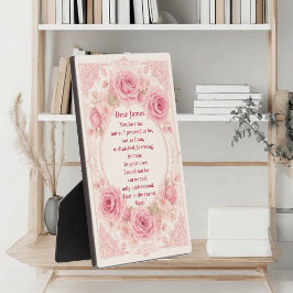 Placa Raro Poema de Amor Alma Gêmea Vintage Pastel Rústi