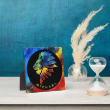 Rei da selva, nome de aquarela monograma