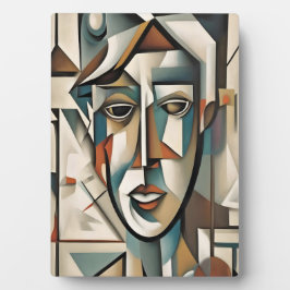 Placa Retrato Cubista Moderno - Abstrato Art