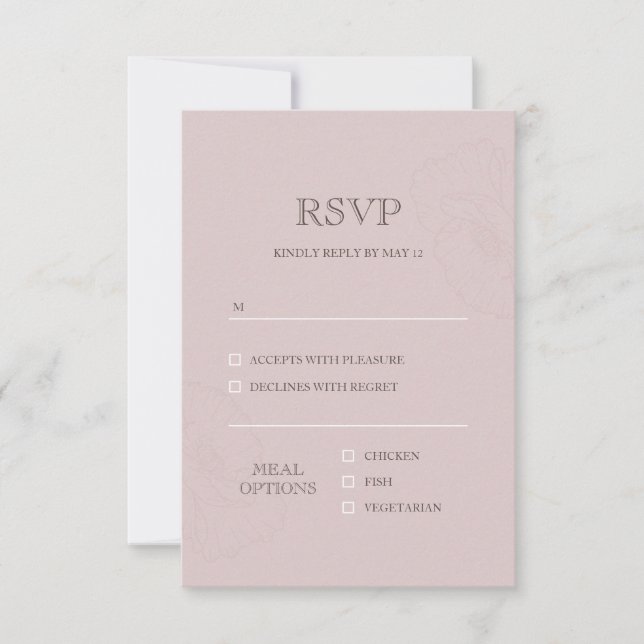 Placa REVP de Escolha do Menu Moderno Dusty (Frente)