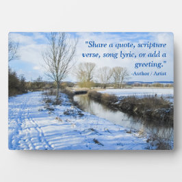 Placa Riverside English Winter Walk - Personalizado