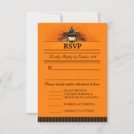 Placa RSVP 3.5x5 - Seleções de menus - Amor Hallow