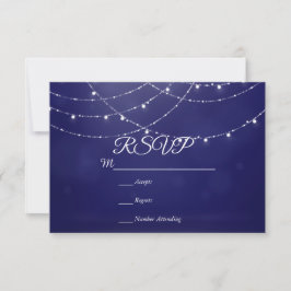 Placa RSVP Azul - Luzes Brancas