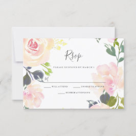 Placa RSVP Botânica Elegante Floral Todas as ocasi