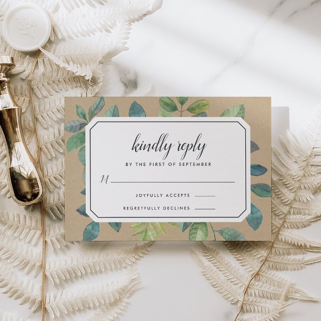 Placa RSVP Botanica Kraft (Criador carregado)