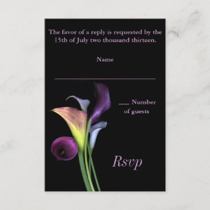 Placa RSVP Calla Lily