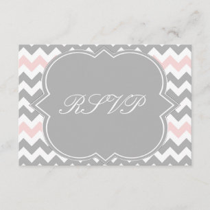 Placa RSVP Chevron Rosa cinza